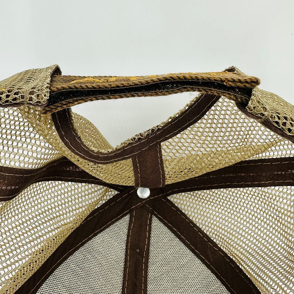 Ariat Brown Oilskin Structured Cap Adjustable Mes… - image 8